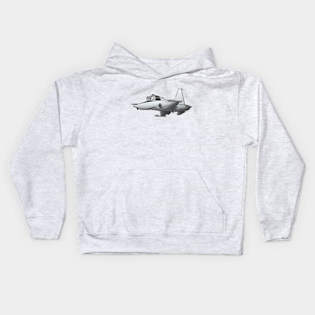 Military Fighter Jet Airplane Cartoon Kids Hoodie by hobrath